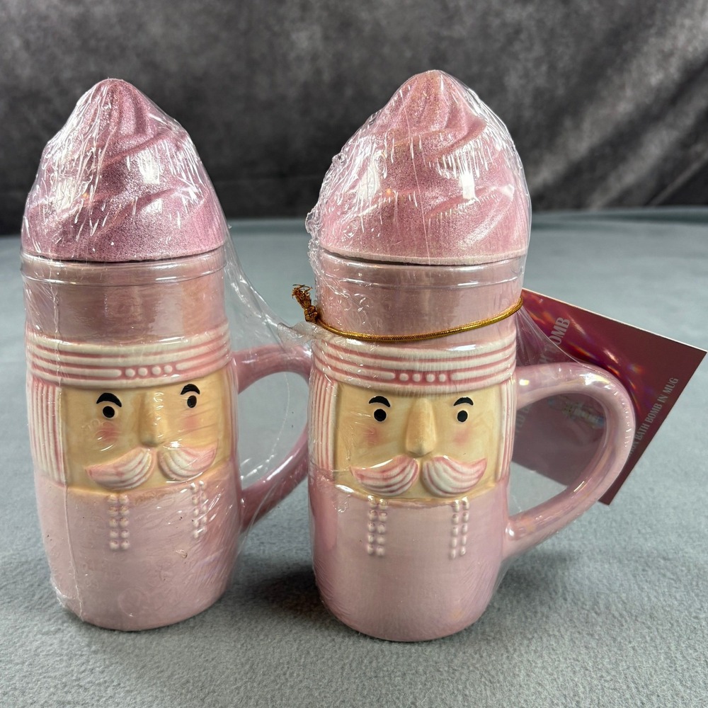 Beau Babe Pink Nutcracker Mug & Whipped Bliss Bath Bomb Set LTD Ed.